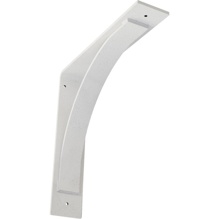 Ekena Millwork Morris Steel Bracket, Hammered White 3"W x 14"D x 14"H BKTM03X14X14MOHWH